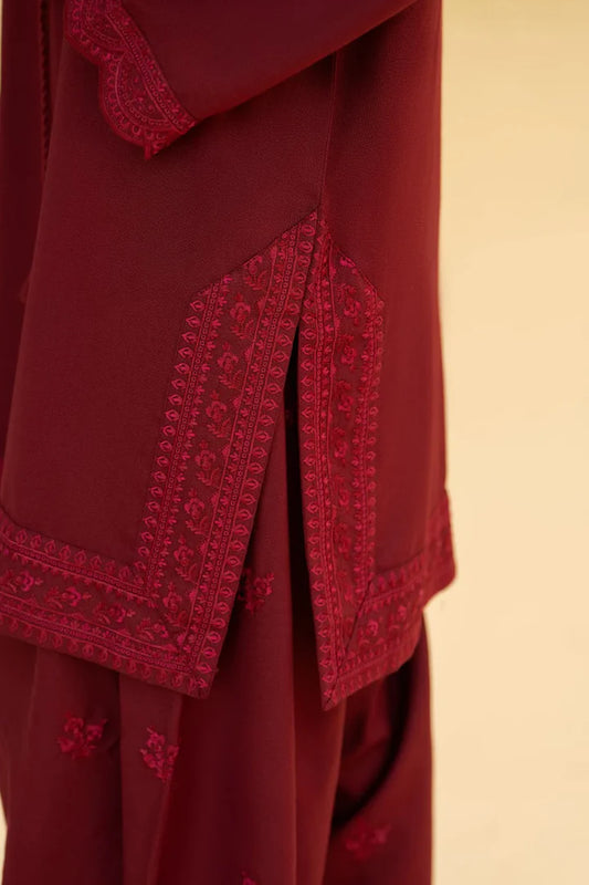 Maroon Rose Blossom 3pc