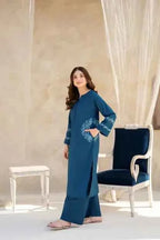 Chic Pocket Embroidered 2 Piece
