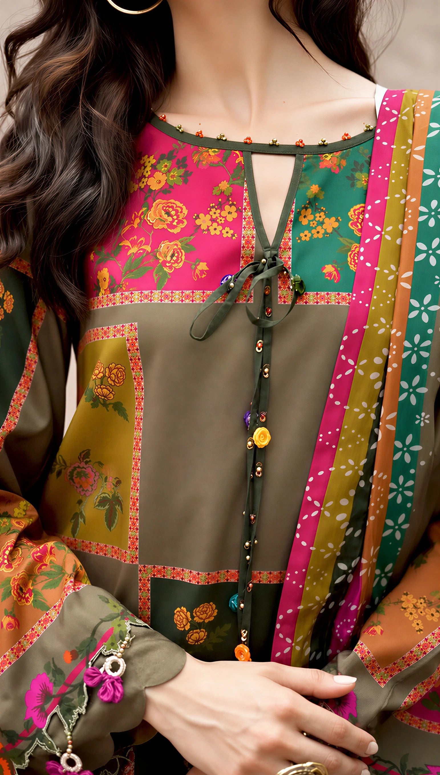 Maheen 3 Piece Dhaga Pret