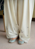 Teal Zarqaa 2 Piece Dhaga Pret