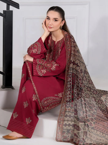 Abira Embroidered Farshi Palazzo 3 Piece