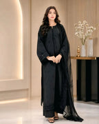 Zehra Black Pret 3 Piece Dhaga Pret