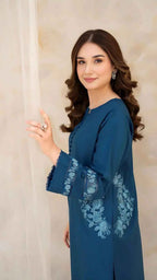 Chic Pocket Embroidered 2 Piece