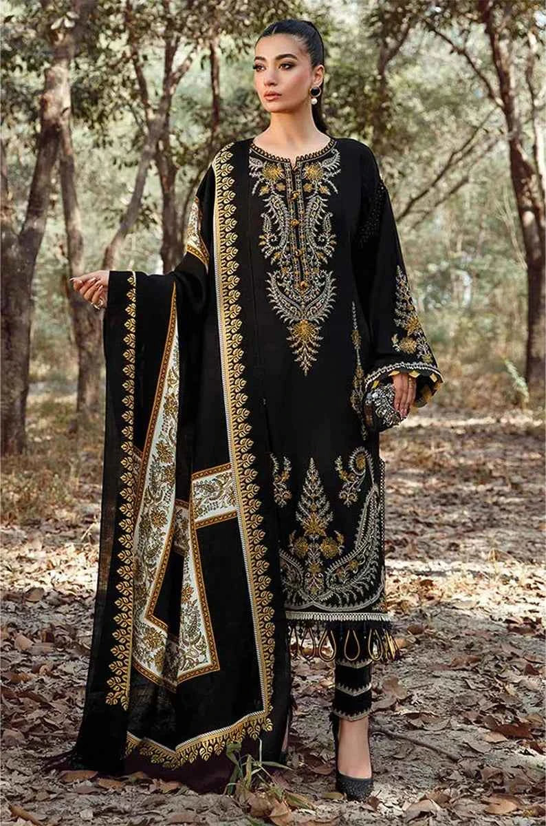 Mehr-o-Zar Luxury Embroidered 3 Piece